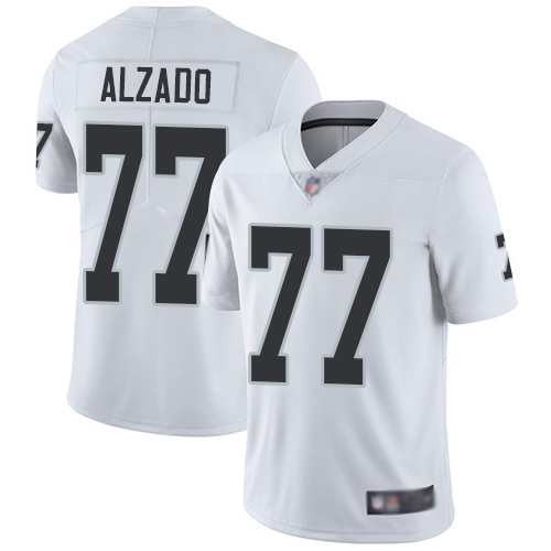 Men Oakland Raiders Limited White Lyle Alzado Road Jersey NFL Football #77 Vapor Untouchable Jersey